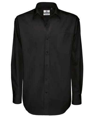 Camicia uomo Sharp LSL cotone twill 130g Regular Black