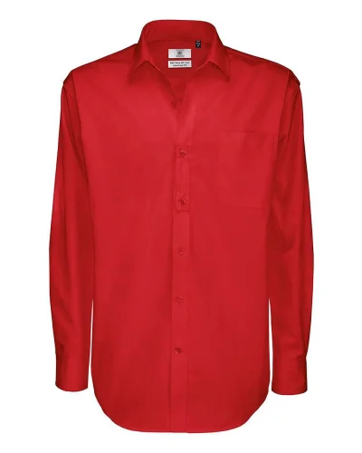 Camicia uomo Sharp LSL cotone twill 130g Regular Deep Red