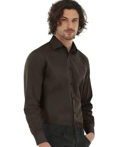 Black Tie Camicia Uomo Popeline Stretch Cotone Medium Fit
