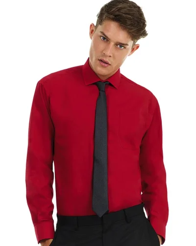 Camicia popeline uomo  regular fit easy care