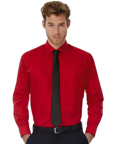 Camicia popeline uomo  regular fit easy care