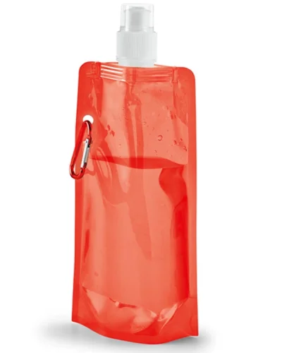 Borraccia pieghevole 460 ml BPA Free in PE alimentare Rosso