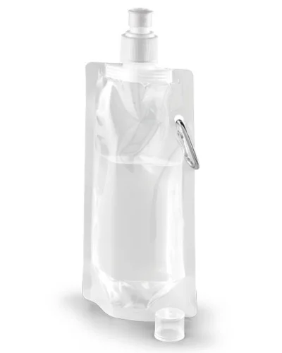 Borraccia pieghevole 460 ml BPA Free in PE alimentare Bianco