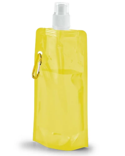 Borraccia pieghevole 460 ml BPA Free in PE alimentare Giallo