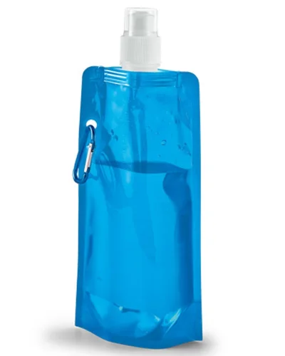 Borraccia pieghevole 460 ml BPA Free in PE alimentare Azzurro