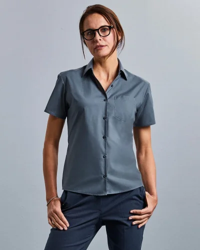 Camicia Donna Classic Fit Taschino Manica Corta