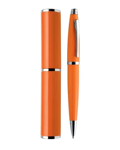Penna a Sfera SHOCK in alluminio laccato con custodia Arancio