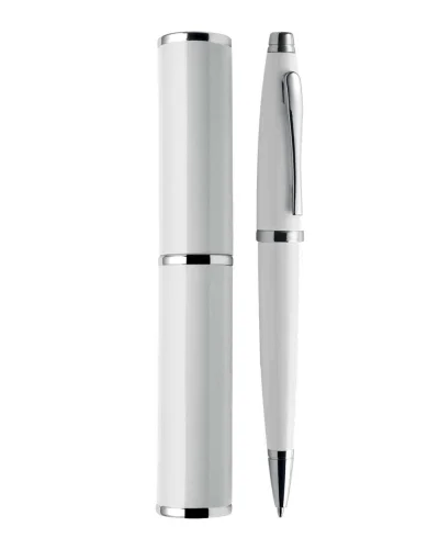 Penna a Sfera SHOCK in alluminio laccato con custodia Bianco