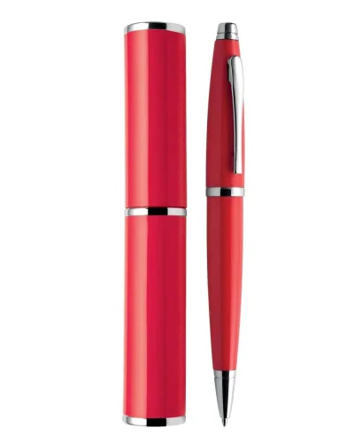 Penna a Sfera SHOCK in alluminio laccato con custodia Rosso