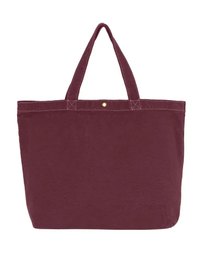 Shopper Canvas Cotone 450 g/m² 46x31x12 cm Manici Ottone Anticato Tawny Port