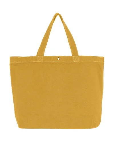 Shopper Canvas Cotone 450 g/m² 46x31x12 cm Manici Ottone Anticato Lemon Curry