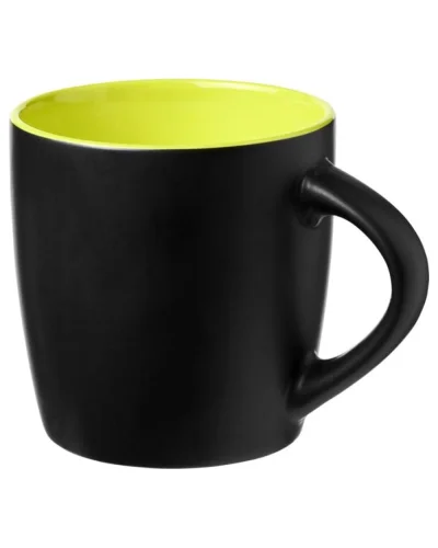 Tazza Riviera in ceramica colorata 340ml by Riviera – opaca, lavabile Nero / Lime