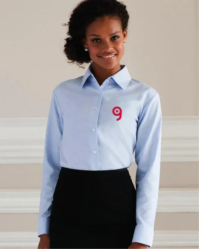 Camicia Oxford Donna Manica Lunga Classic Fit 130g