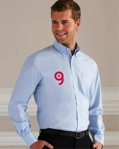 Camicia Oxford Uomo Classic Fit Cotone, Maniche Lunghe