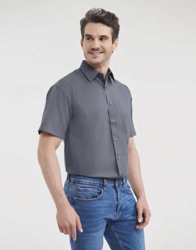 Camicia uomo  popeline, maniche corte, classic fit