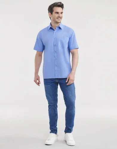Camicia uomo  popeline, maniche corte, classic fit