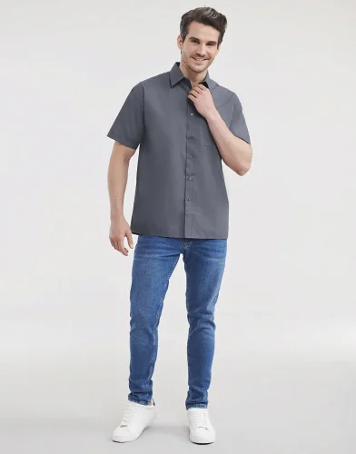 Camicia uomo  popeline, maniche corte, classic fit