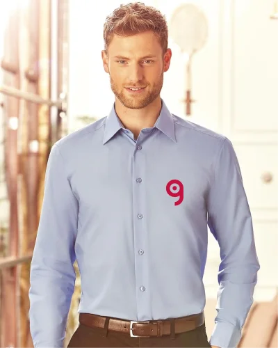Camicia uomo slim popeline elegante manica lunga