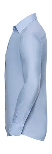 Camicia Oxford uomo Tailored Fit bianca, colletto rigido, Malfini