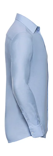 Camicia Oxford uomo Tailored Fit bianca, colletto rigido, Malfini
