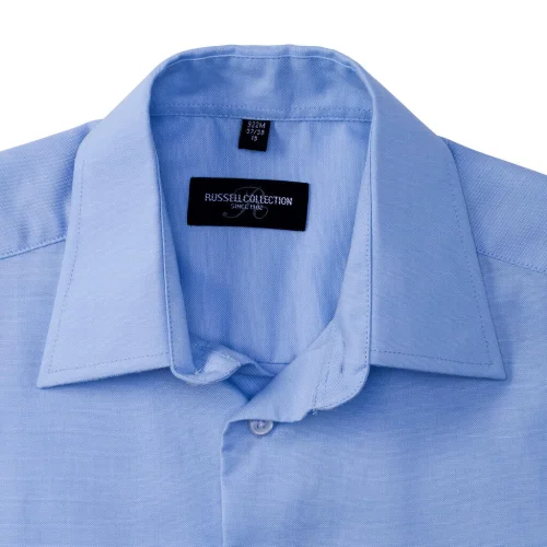 Camicia Oxford uomo Tailored Fit bianca, colletto rigido, Malfini