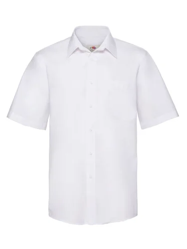 Camicia uomo  popeline bianca maniche corte Classic Fit
