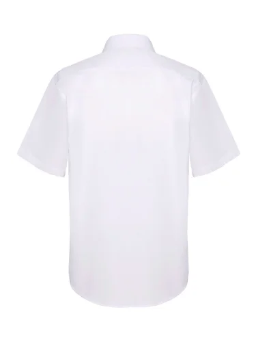 Camicia uomo  popeline bianca maniche corte Classic Fit