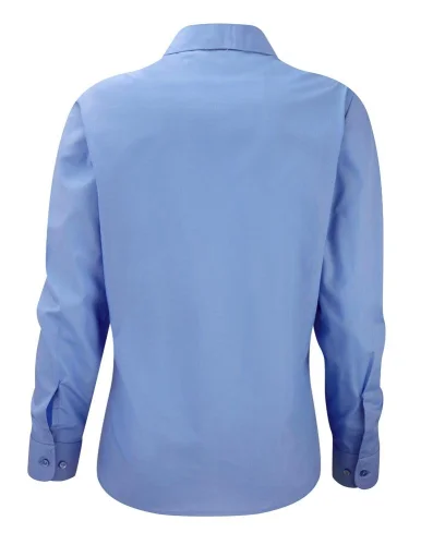 Camicia donna Popeline manica lunga taschino cotone