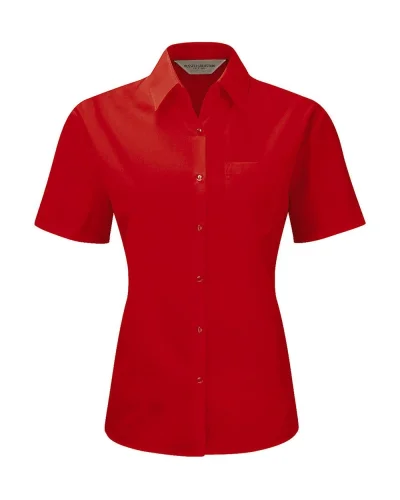Camicia Donna Classic Fit Taschino Manica Corta