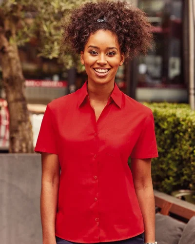 Camicia Donna Classic Fit Taschino Manica Corta