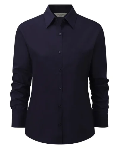 Camicia donna Popeline manica lunga taschino cotone