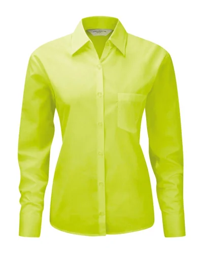 Camicia donna Popeline manica lunga taschino cotone