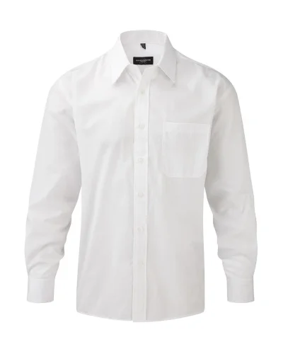 Camicia uomo Popeline, manica lunga, tasca petto