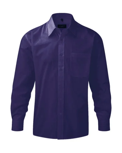 Camicia uomo Popeline, manica lunga, tasca petto