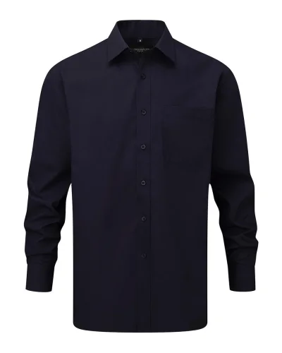 Camicia uomo Popeline, manica lunga, tasca petto
