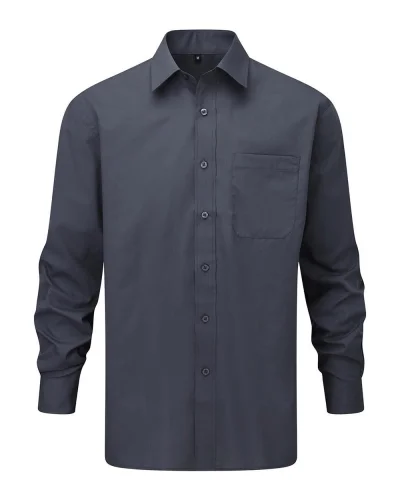 Camicia uomo Popeline, manica lunga, tasca petto