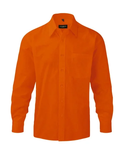 Camicia uomo Popeline, manica lunga, tasca petto