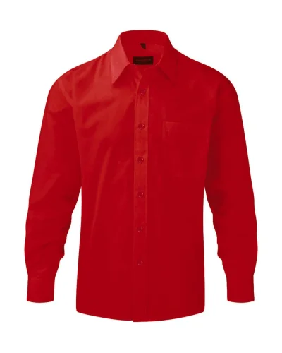 Camicia uomo Popeline, manica lunga, tasca petto