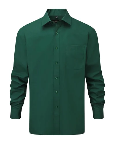 Camicia uomo Popeline, manica lunga, tasca petto