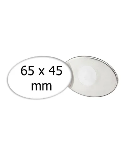 Magnete Ovale Metallo 65x45 mm Silver |  - 30g Robustezza
