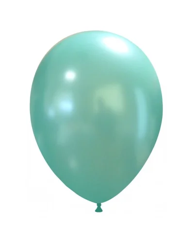 Palloncini HappyBall 27 cm metallizzati biodegradabili in lattice Acqua Metallizzato