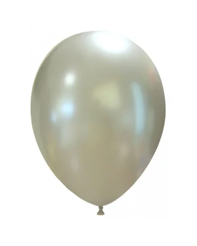 Palloncini HappyBall 27 cm metallizzati biodegradabili in lattice Argento