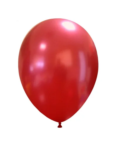 Palloncini HappyBall 27 cm metallizzati biodegradabili in lattice Rosso Scuro Metallizzato