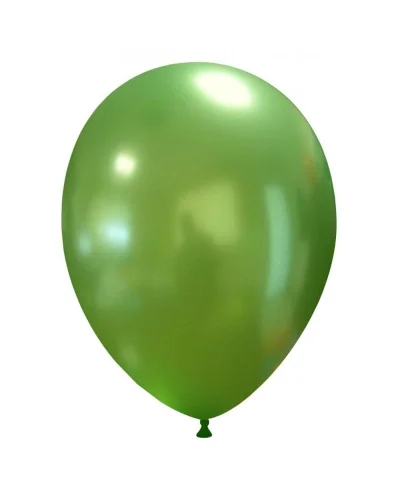 Palloncini HappyBall 27 cm metallizzati biodegradabili in lattice Verde Chiaro Metallizzato