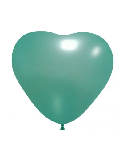 Palloncini Cuore Metallizzati 13.5 cm in Lattice Pastello BalloonUp Acqua Metallizzato