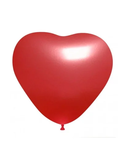 Palloncini Cuore Metallizzati 13.5 cm in Lattice Pastello BalloonUp Rosso Scuro Metallizzato