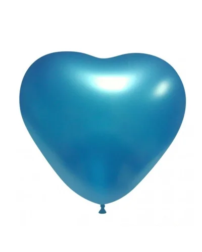 Palloncini Cuore Metallizzati 13.5 cm in Lattice Pastello BalloonUp Blu Chiaro Metallizzato