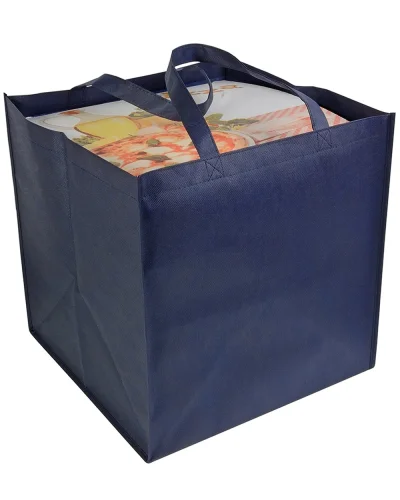 Shopper TNT 80g Pizza Box 36x37x36cm Resistente | Blu scuro