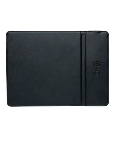 Tappetino mouse PU ricarica wireless 5W nero 30x22cm SlimTech Nero