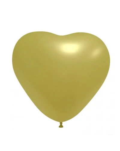 Palloncini Cuore Pastello 38cm in Lattice Biodegradabile - BalloonUP Crema Metallizato